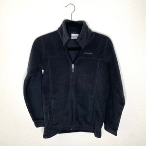 Columbia Black Fleece Zip Up Jacket Unisex Kids size Large